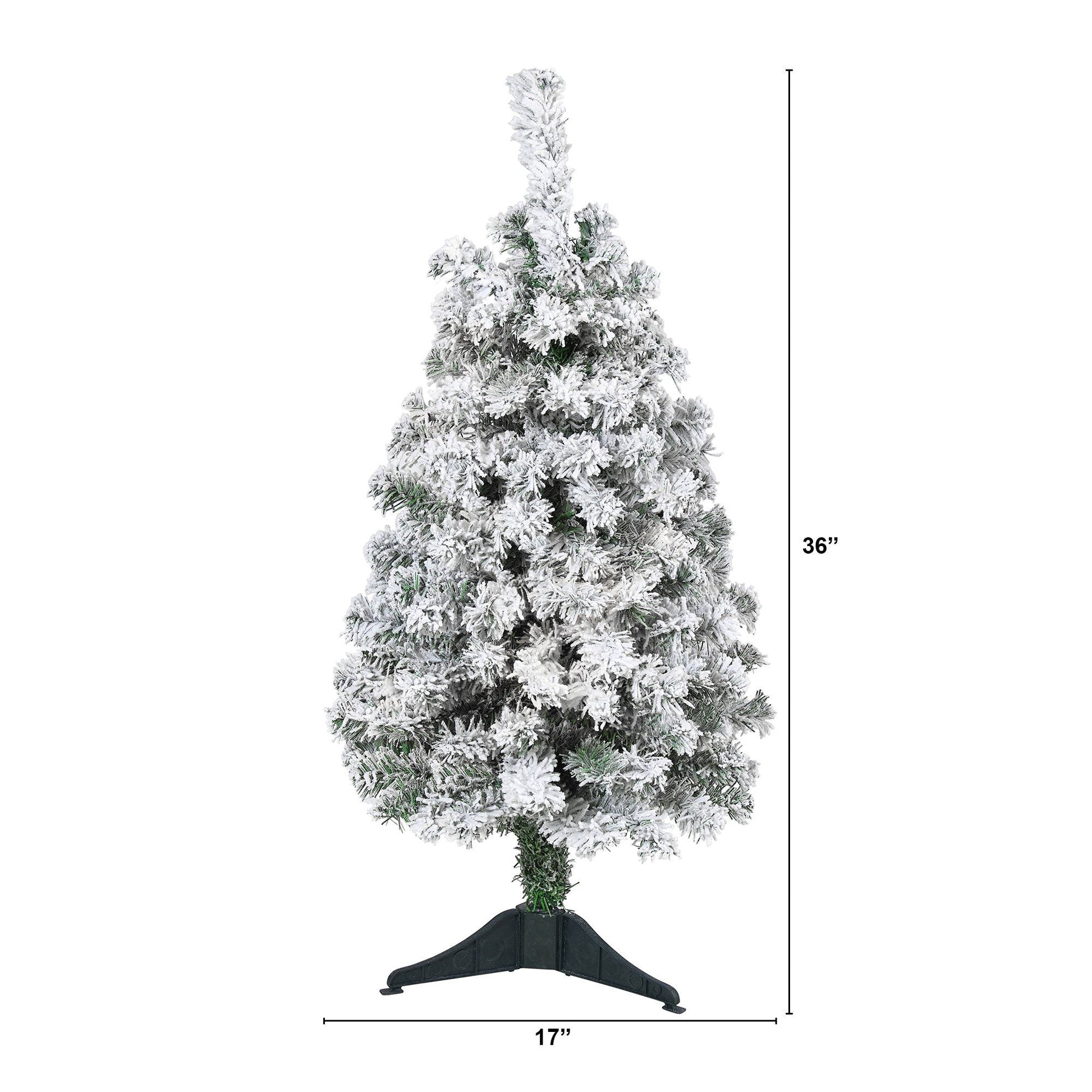 3' Flocked Rock Springs Spruce Artificial Christmas Tree - Tampa Home & Garden Store