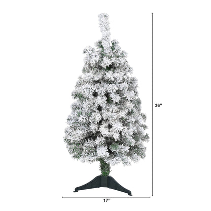 3' Flocked Rock Springs Spruce Artificial Christmas Tree - Tampa Home & Garden Store