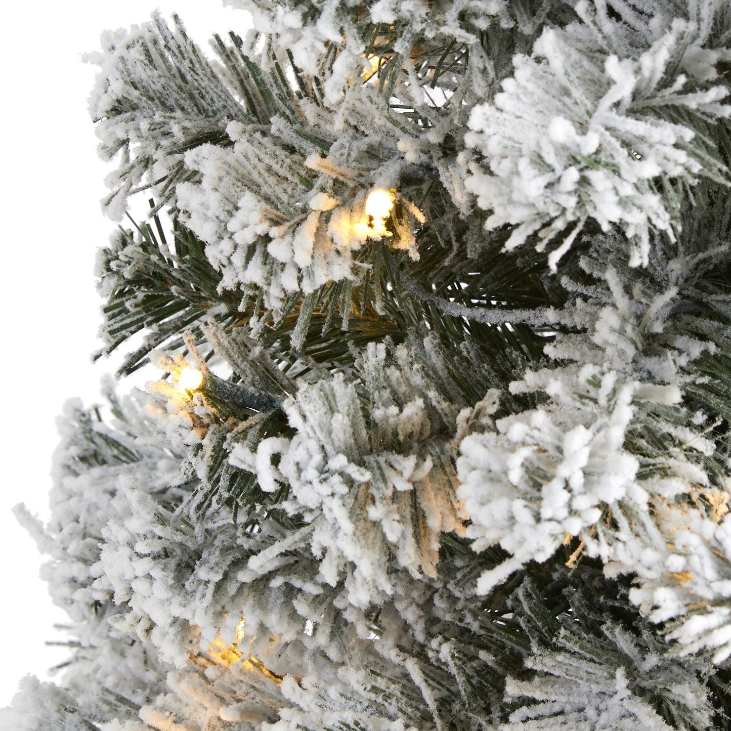 3' Flocked West Virginia Fir Artificial Christmas Tree with 50 Clear LED Lights - Tampa Home & Garden Store