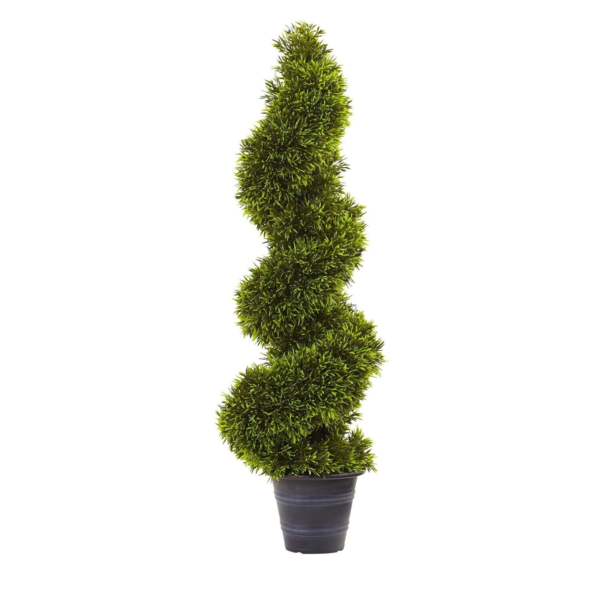 3' Grass Spiral Topiary w/Deco Planter - Tampa Home & Garden Store
