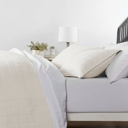 3 Piece Microfiber Farmhouse Coverlet Bedspread Set Ivory, Full/Queen - Tampa Home & Garden Store