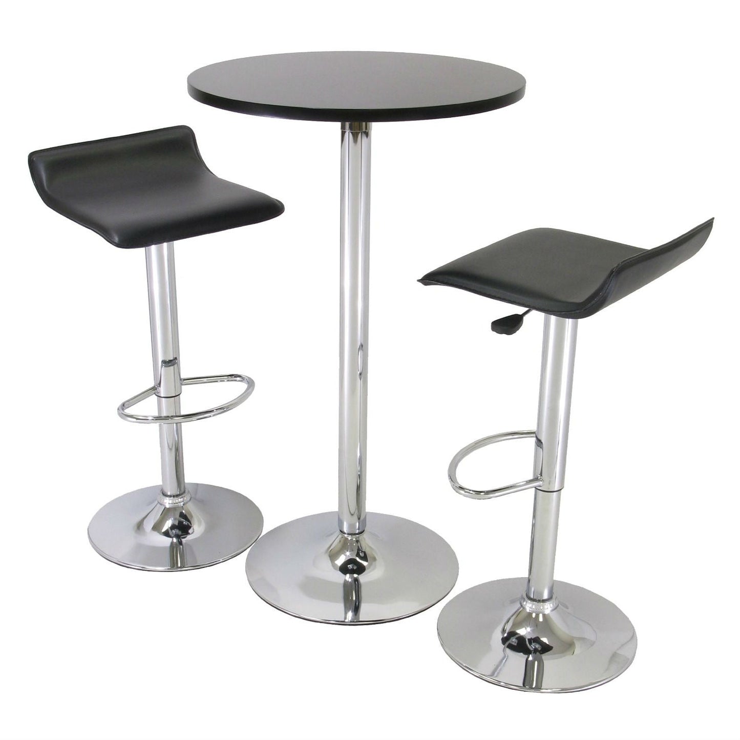 3 Piece Modern Dining Set with Bistro Table and Two Stools - Tampa Home & Garden Store