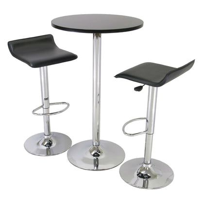 3 Piece Modern Dining Set with Bistro Table and Two Stools - Tampa Home & Garden Store