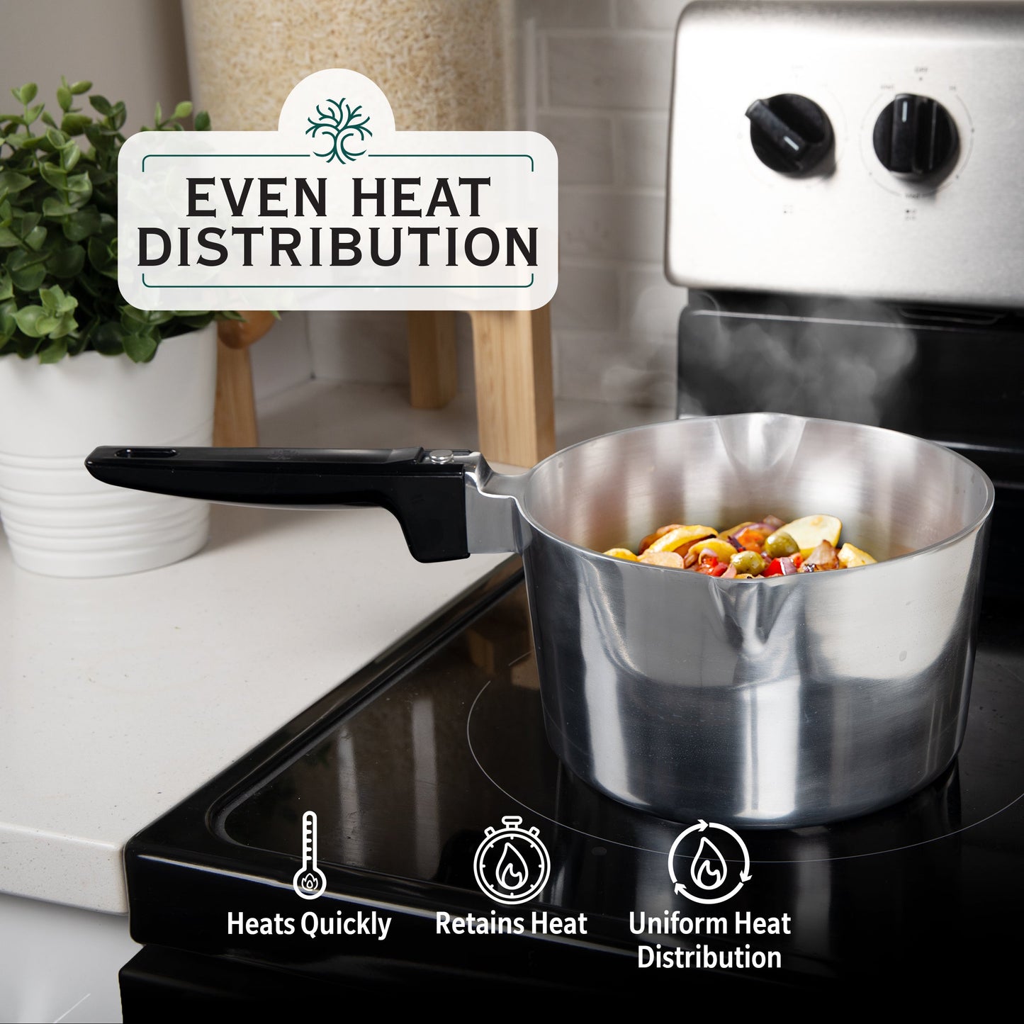3 Quart Sauce Pan with Lid - Tampa Home & Garden Store