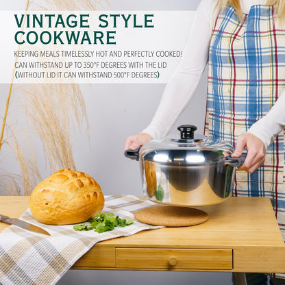 3 Quarts Round Dutch Oven with Lid - Tampa Home & Garden Store