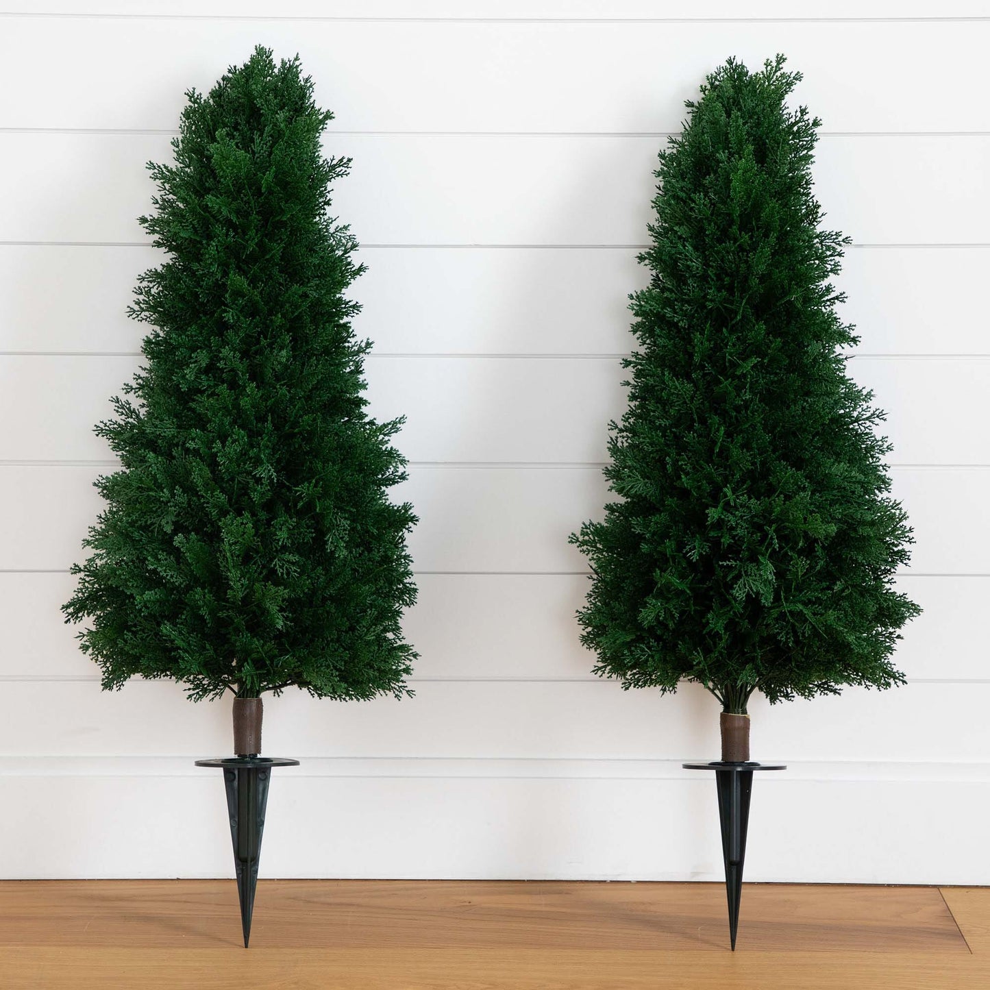 3' UV Resistant Artificial Cedar Plant with Integrated Ground Stake (Indoor/Outdoor) - Set of 2 - Tampa Home & Garden Store