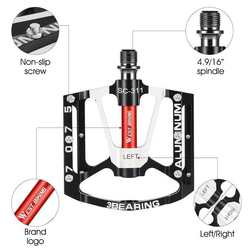 Ultralight Bicycle Pedals Sealed Bearings
