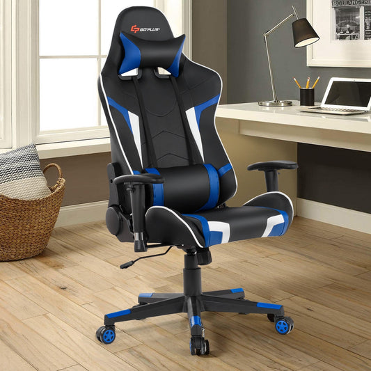 Reclining Swivel Massage Gaming Chair with Lumbar Support - Tampa Home & Garden Store