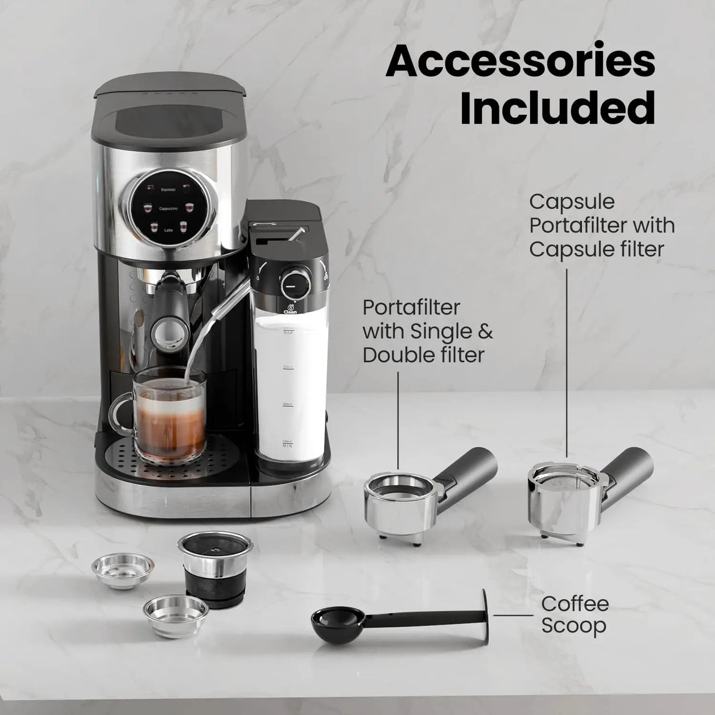 3 in 1 Espresso Maker with Dual Heating System