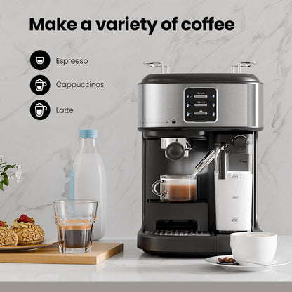 Cafetera espresso profesional 3 en 1 con sistema de calentamiento dual y compatible con cápsulas CM8011 