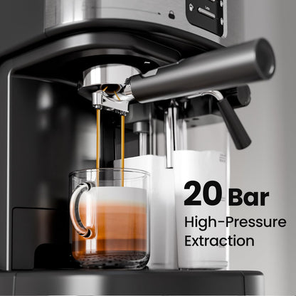Cafetera espresso profesional 3 en 1 con sistema de calentamiento dual y compatible con cápsulas CM8011 