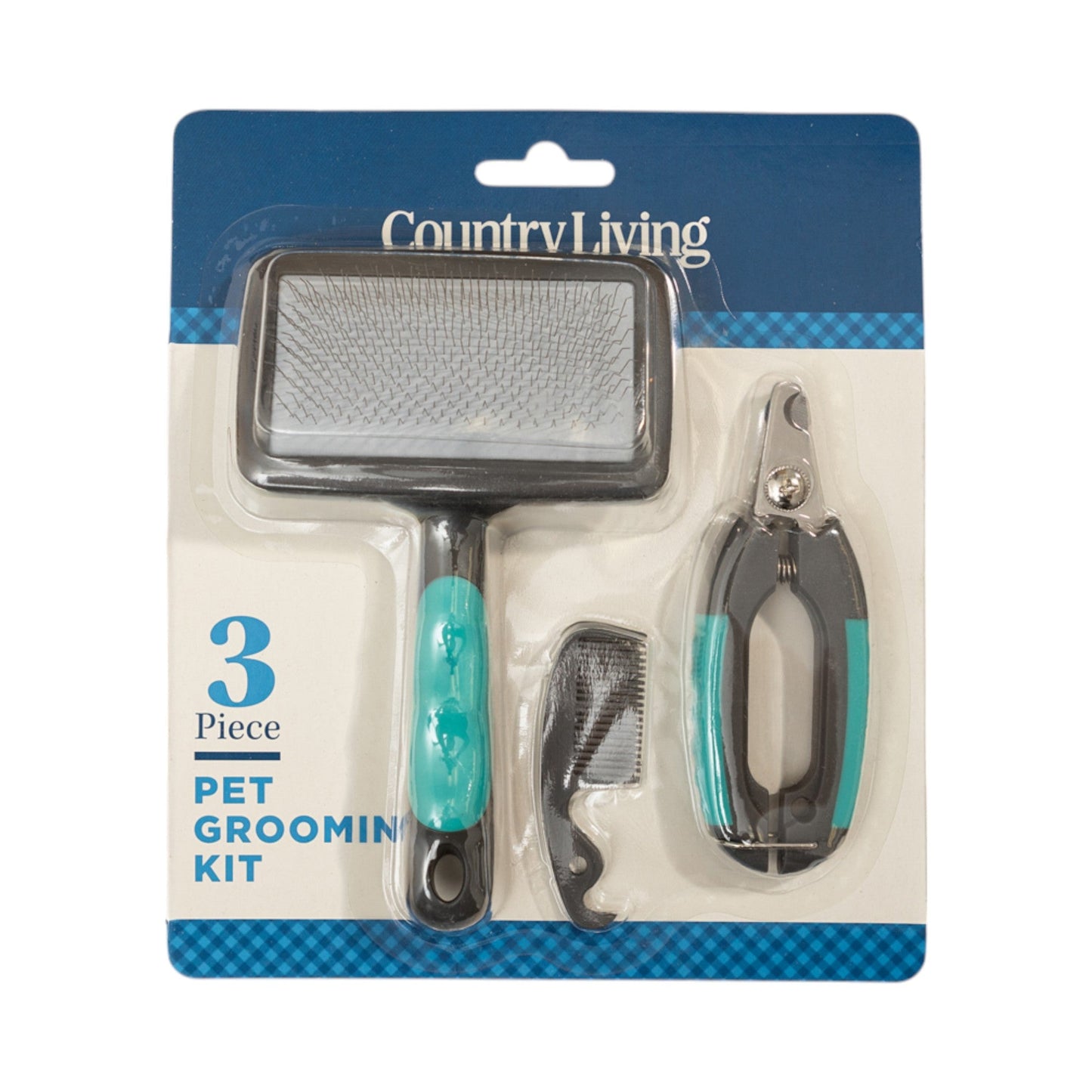Kit de aseo canino todo en uno de 3 piezas de Country Living para una mascota sana y bien cuidada