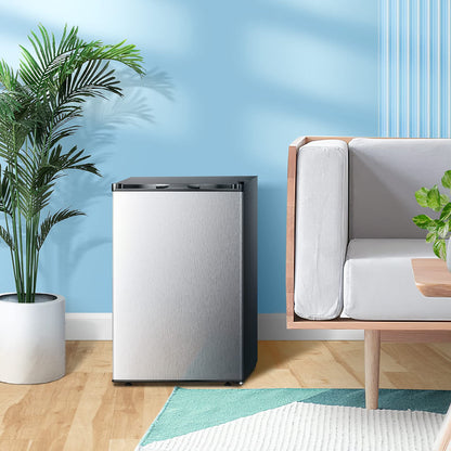 Congelador vertical Kismile, minicongelador de 3.0 pies cúbicos con puerta reversible simple 