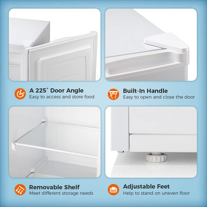 Congelador vertical Kismile, minicongelador de 3.0 pies cúbicos con puerta reversible simple 