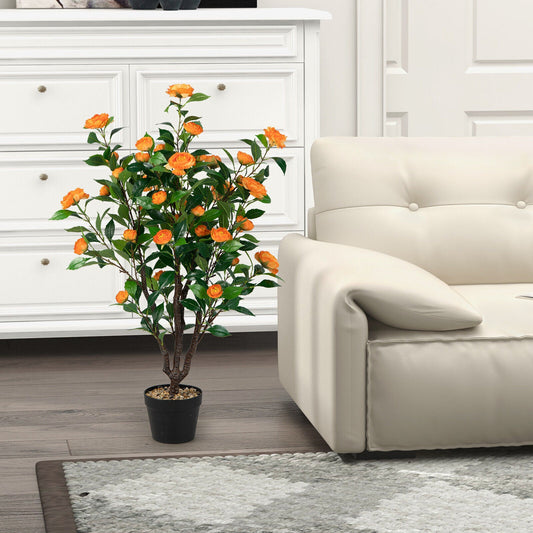 3.3 Feet Artificial Camellia Tree for Indoor and Outdoor - Tampa Home & Garden Store