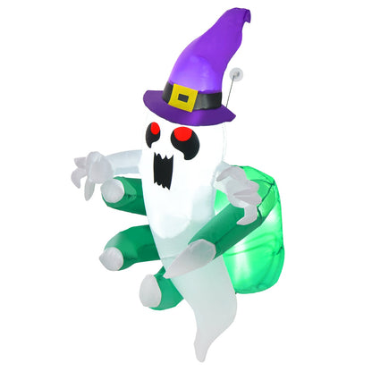 Fantasma inflable de Halloween de 3.6 FT saliendo por la ventana