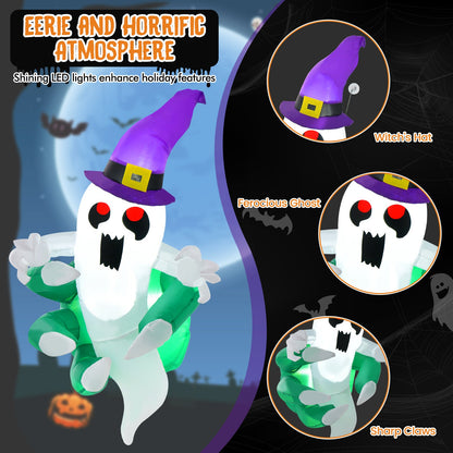 Fantasma inflable de Halloween de 3.6 FT saliendo por la ventana