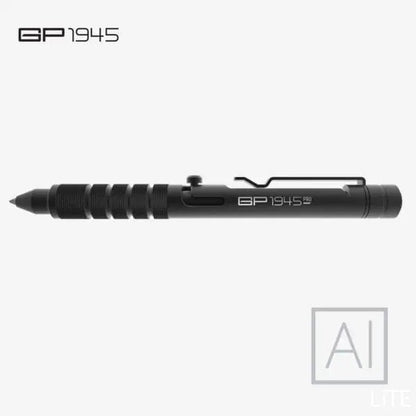 GP 1945 Bolt Action Pen LITE black metal EDC pen with clip and knurled grip on Tampa Home & Garden Store