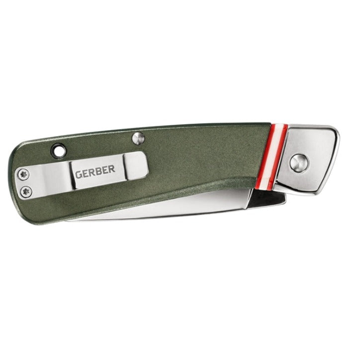 Gerber Straightlace green folding knife with clip Rivendell Distribution on Tampa Home & Garden Store