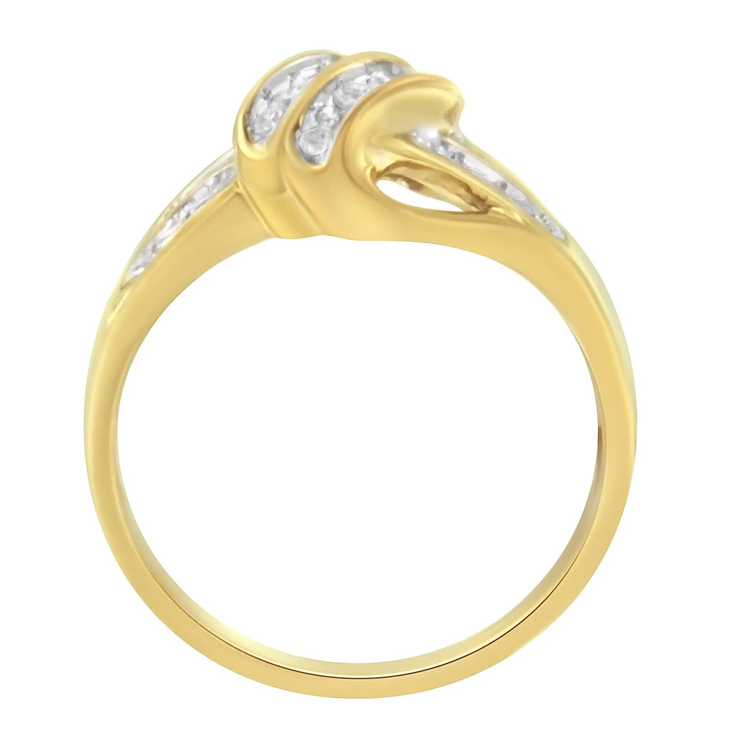 10K yellow gold plated sterling silver ring with 1.0 Cttw diamond flower cluster halo, size 6 on Tampa Home & Garden Store