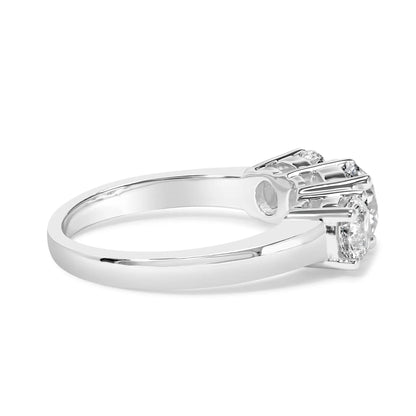 White gold 3-stone lab-grown diamond ring, 2.00 cttw, F-G VS1-VS2, size 7, by Bids.com on Tampa Home & Garden Store
