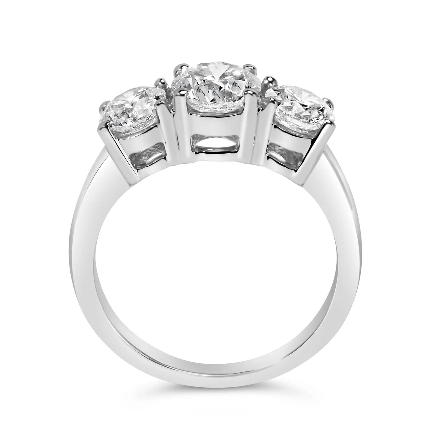 14K white gold 2.00 Cttw lab-grown diamond three-stone ring F-G VS1-VS2 size 7 Bids.com on Tampa Home & Garden Store