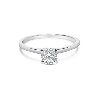 14K white gold lab-grown diamond solitaire ring 1/2 ct tw, round, 4-prong, size 7 Bids.com on Tampa Home & Garden Store