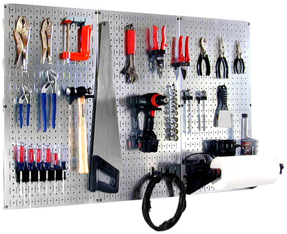 4 Foot Metal Pegboard Organizer Kit and Hooks