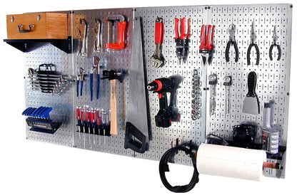 Pro Grade Galvanized Pegboard Tool Organizer Kit
