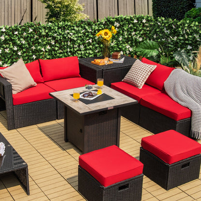 30 Inch Square Propane Gas Fire Pit Table Ceramic Tabletop - Tampa Home & Garden Store