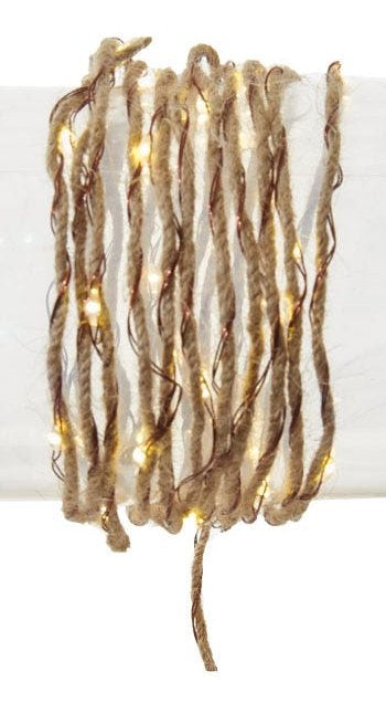 30-Light Battery-Operated Rope Fairy Lights - Brown - Tampa Home & Garden Store