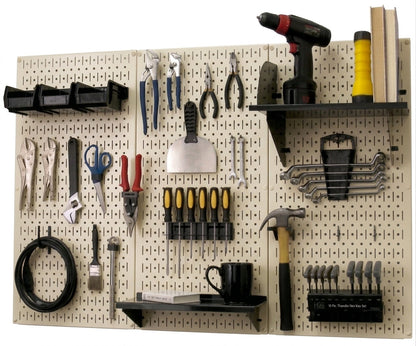 A Durable Metal Pegboard Wall Rack and Shelf