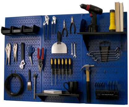 A Durable Metal Pegboard Wall Rack and Shelf