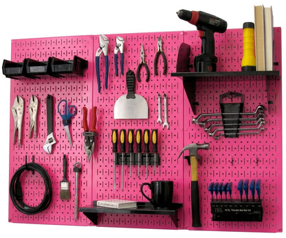 A Durable Metal Pegboard Wall Rack and Shelf