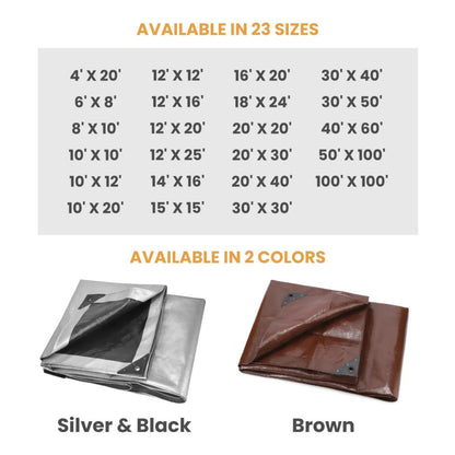 30’ x 50’ Super Heavy Duty Poly Tarp - Tampa Home & Garden Store