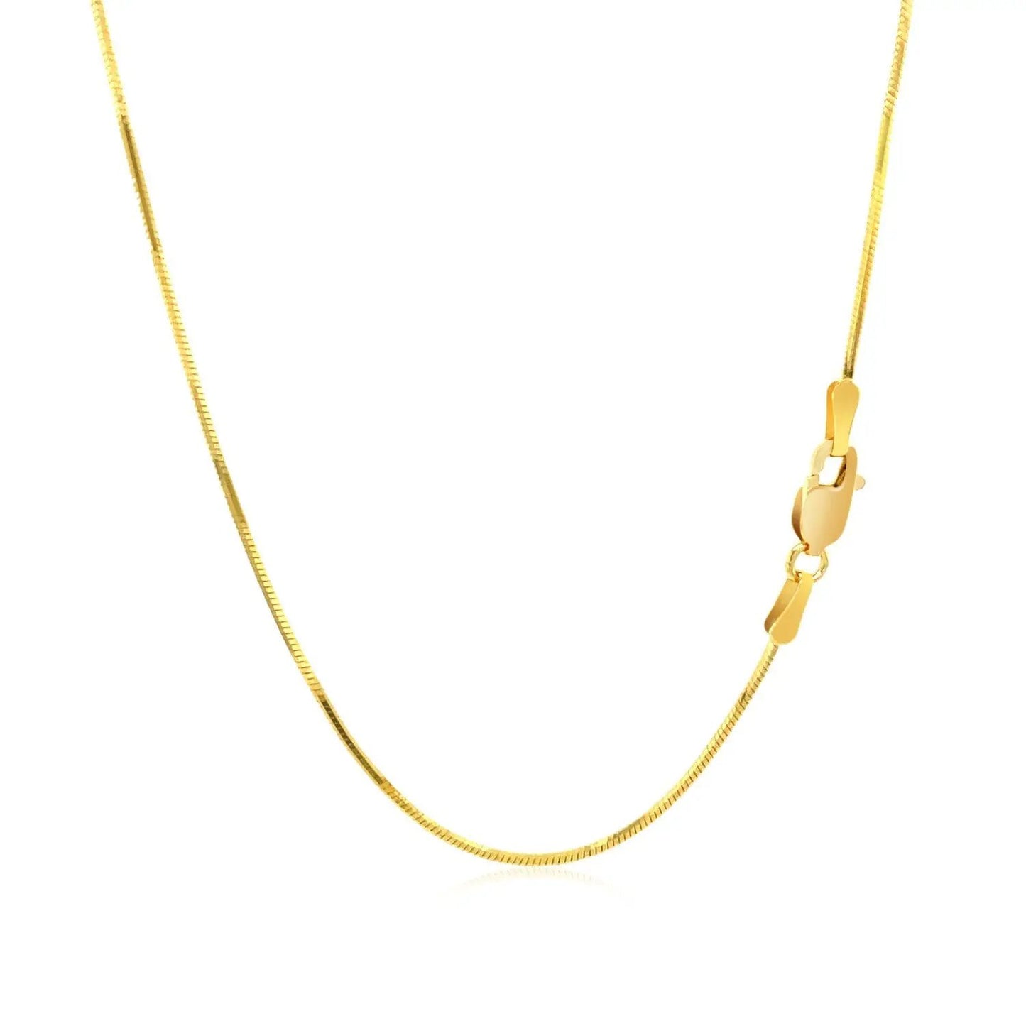 14k yellow gold octagonal snake chain necklace 0.8mm with polished clasp by Bids.com on Tampa Home & Garden Store