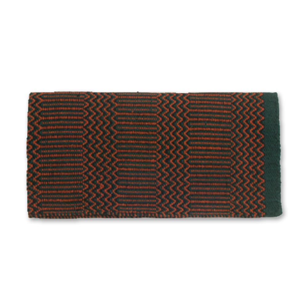 Manta de silla de montar de mezcla acrílica de 32 x 64 cm, tejido doble, color verde cazador y óxido