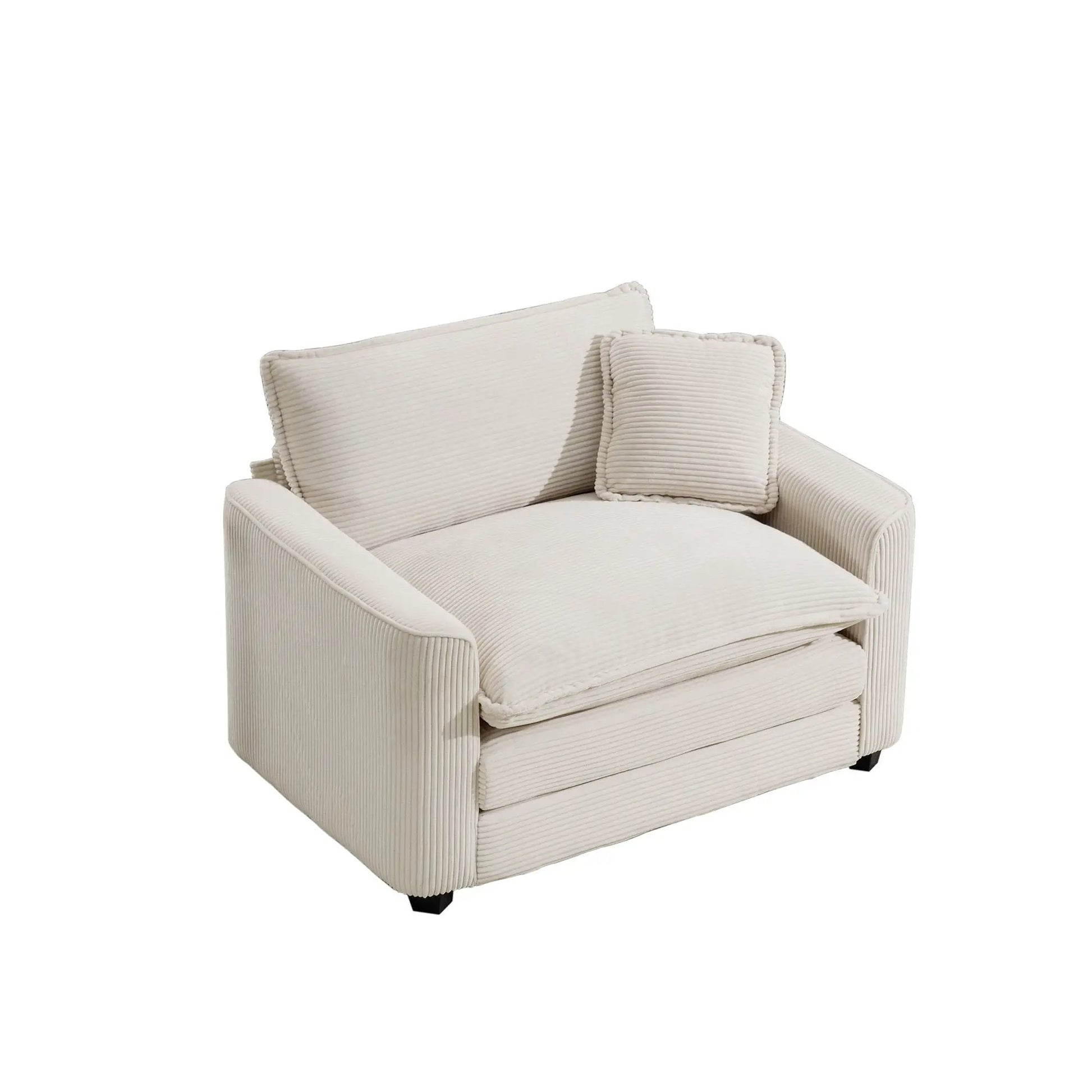 Modern Classic fabric arm chair with deep seat and beige pillow by Unique Piece Furniture on Tampa Home & Garden Store