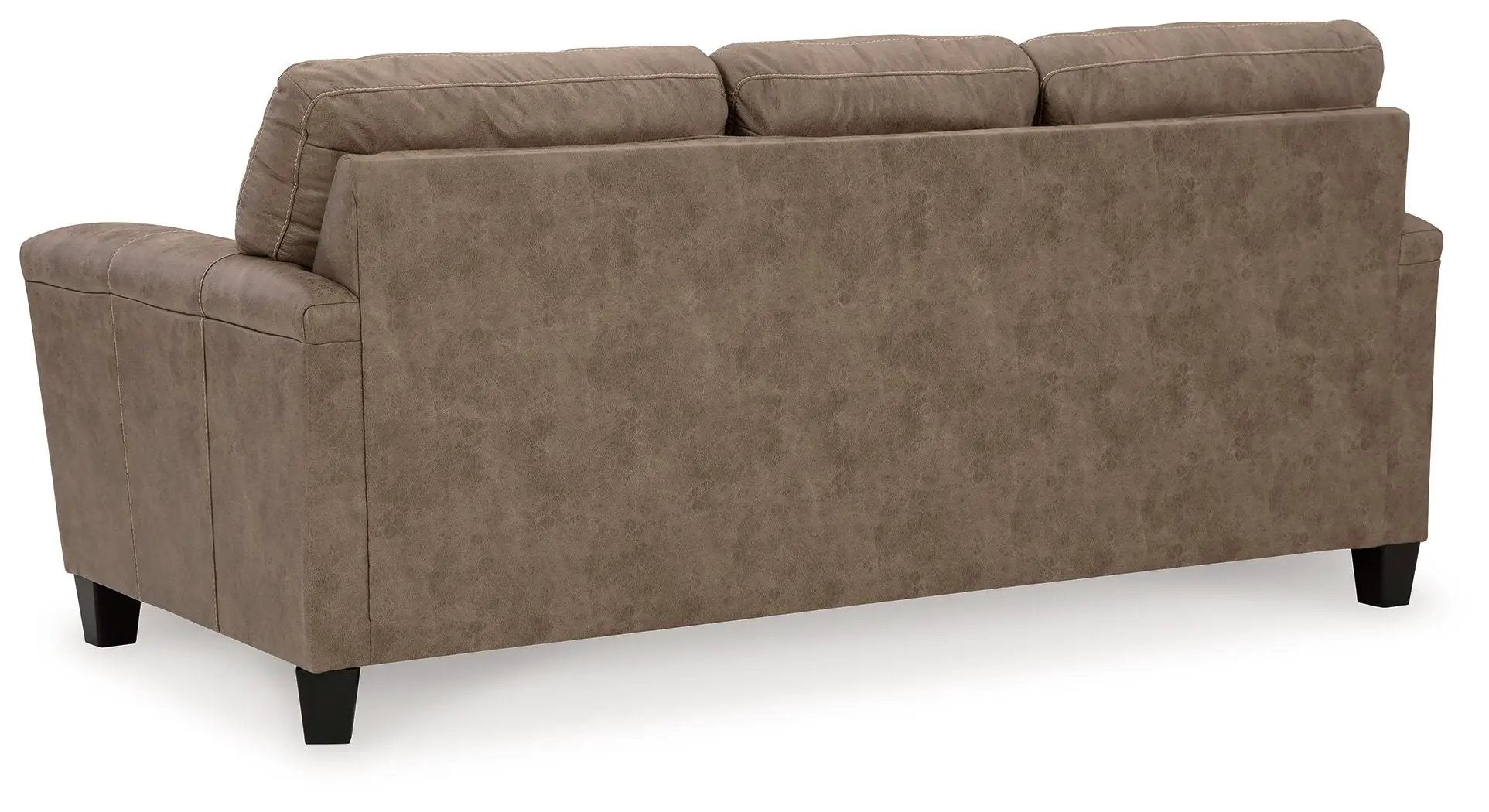 Navi fossil stationary sofa in taupe-brown leather-like fabric by Unique Piece Furniture on Tampa Home & Garden Store