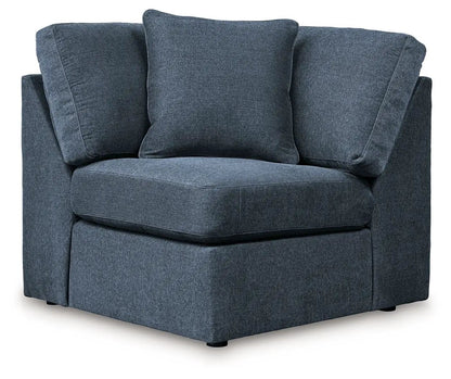 Modmax Ink blue stationary sectional chair with three back cushions and plush seat on Tampa Home & Garden Store