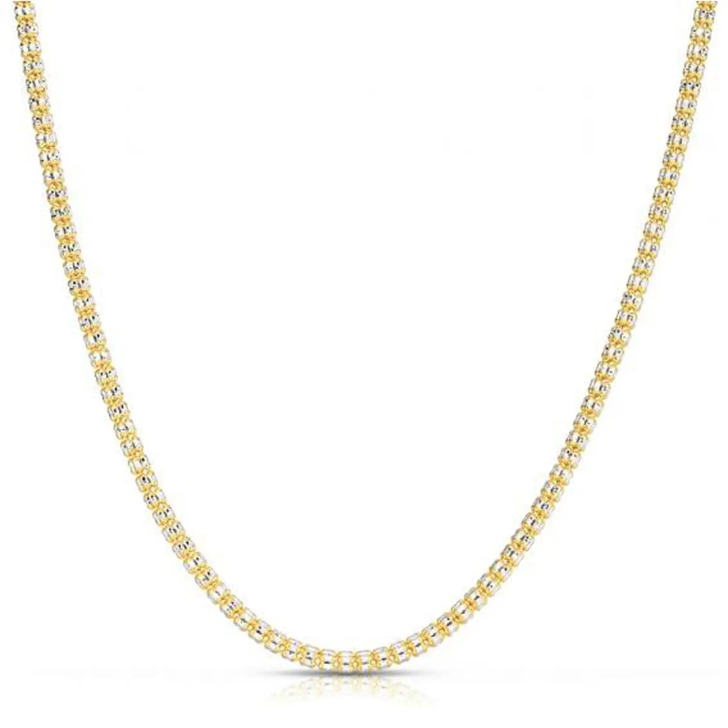 Ice Barrel Chain necklace in 14k yellow gold, 3.14 mm width on Tampa Home & Garden Store
