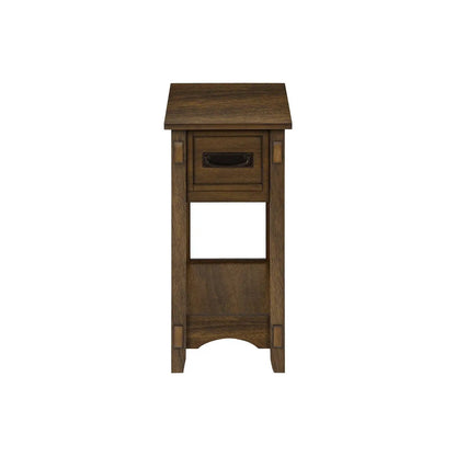 Accent End Table walnut with 2-tier drawer by Unique Piece Furniture on Tampa Home & Garden Store
