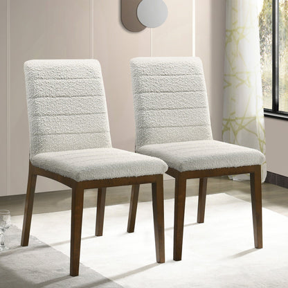 Modern dining chair set, two white chairs, wood bases HouseOfZazla on Tampa Home & Garden Store