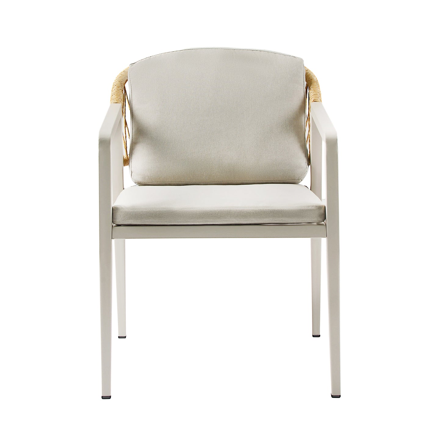 Outdoor Dining Chair Set of Two Woven Rattan
