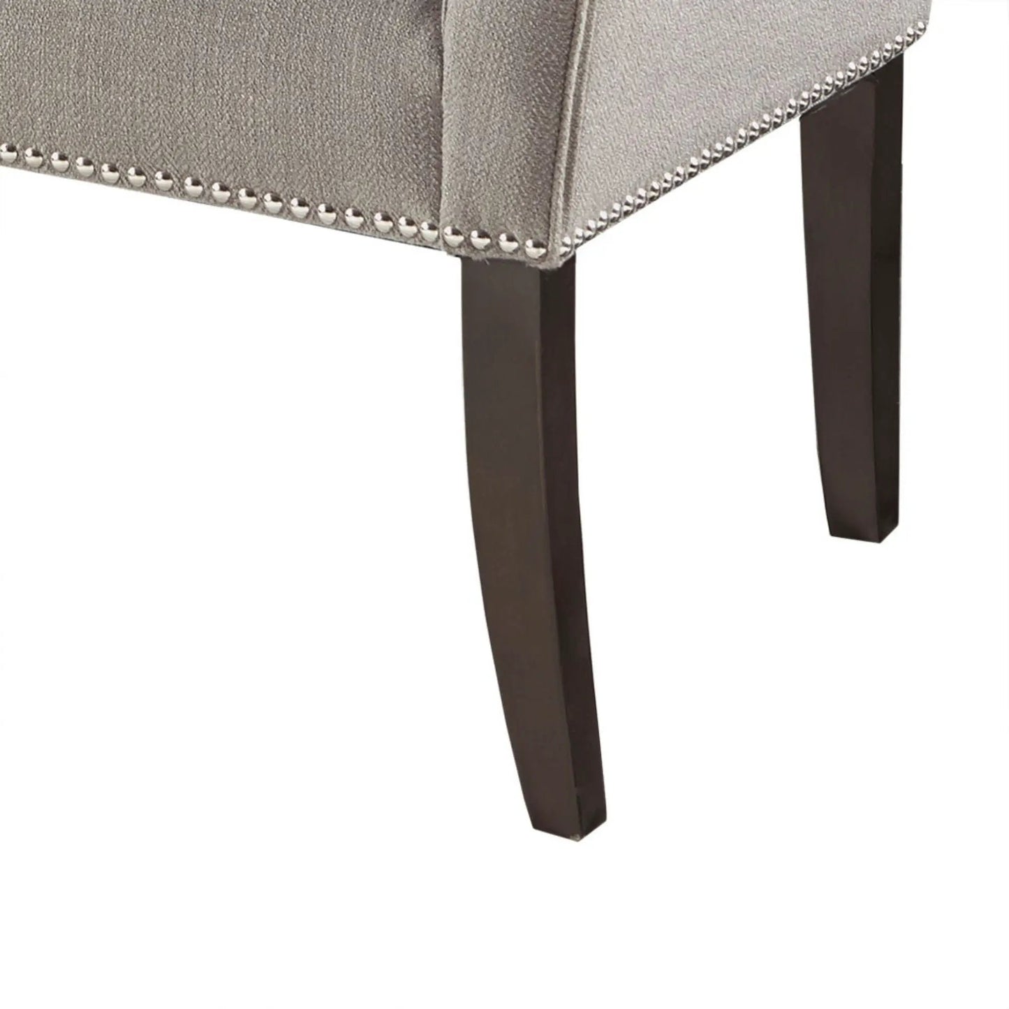 Elegant Bench with Solid Wood Frame Nailhead Trim