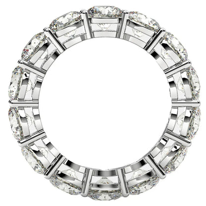 Round cut lab-grown diamond eternity ring in 14k white gold with diamonds around the band on Tampa Home & Garden Store