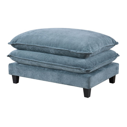 Blue denim cushions from HouseOfZazla 3-piece modern living room set on Tampa Home & Garden Store