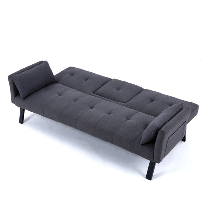 Compact Foldable Sofa Bed and Cup Holder