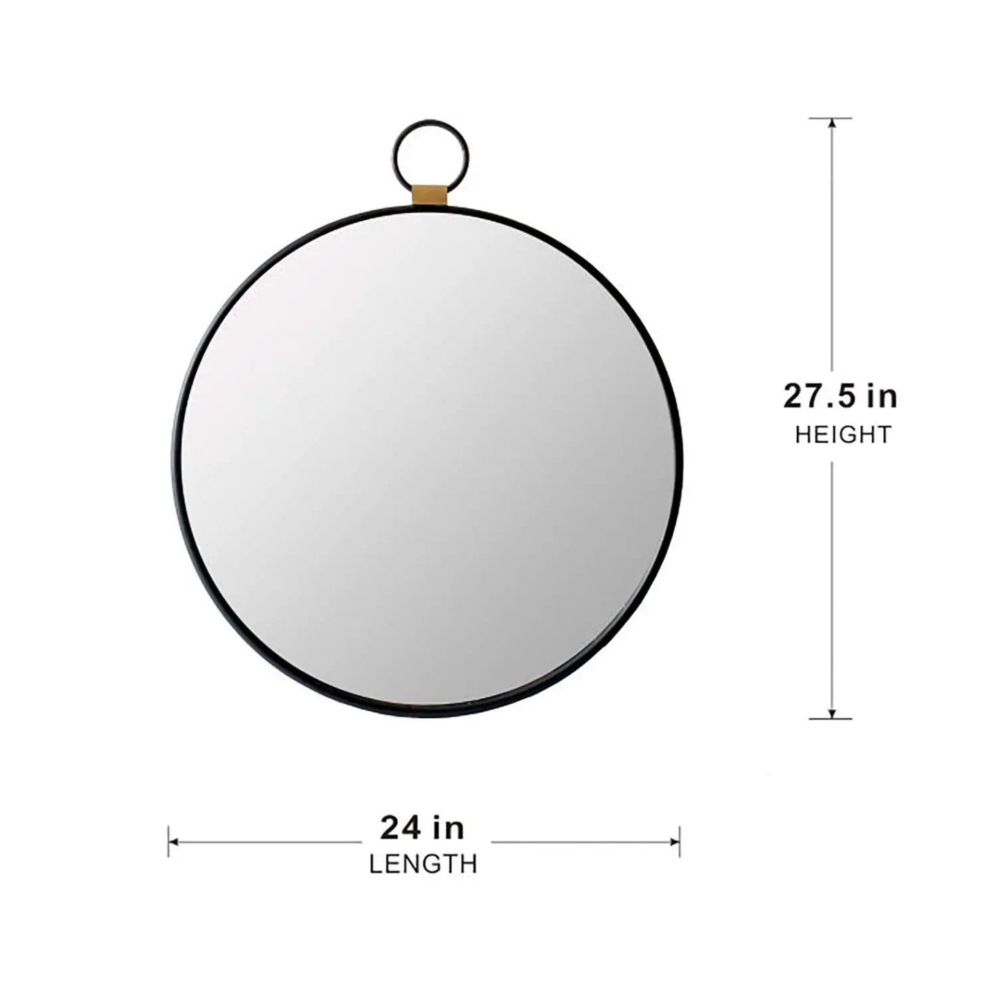 Wall Mirror Frame Black Contemporary Minimalist