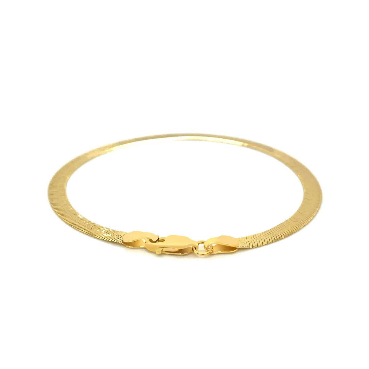 4.0mm 14k yellow gold Super Flex herringbone bracelet by Bids.com with flat links on Tampa Home & Garden Store